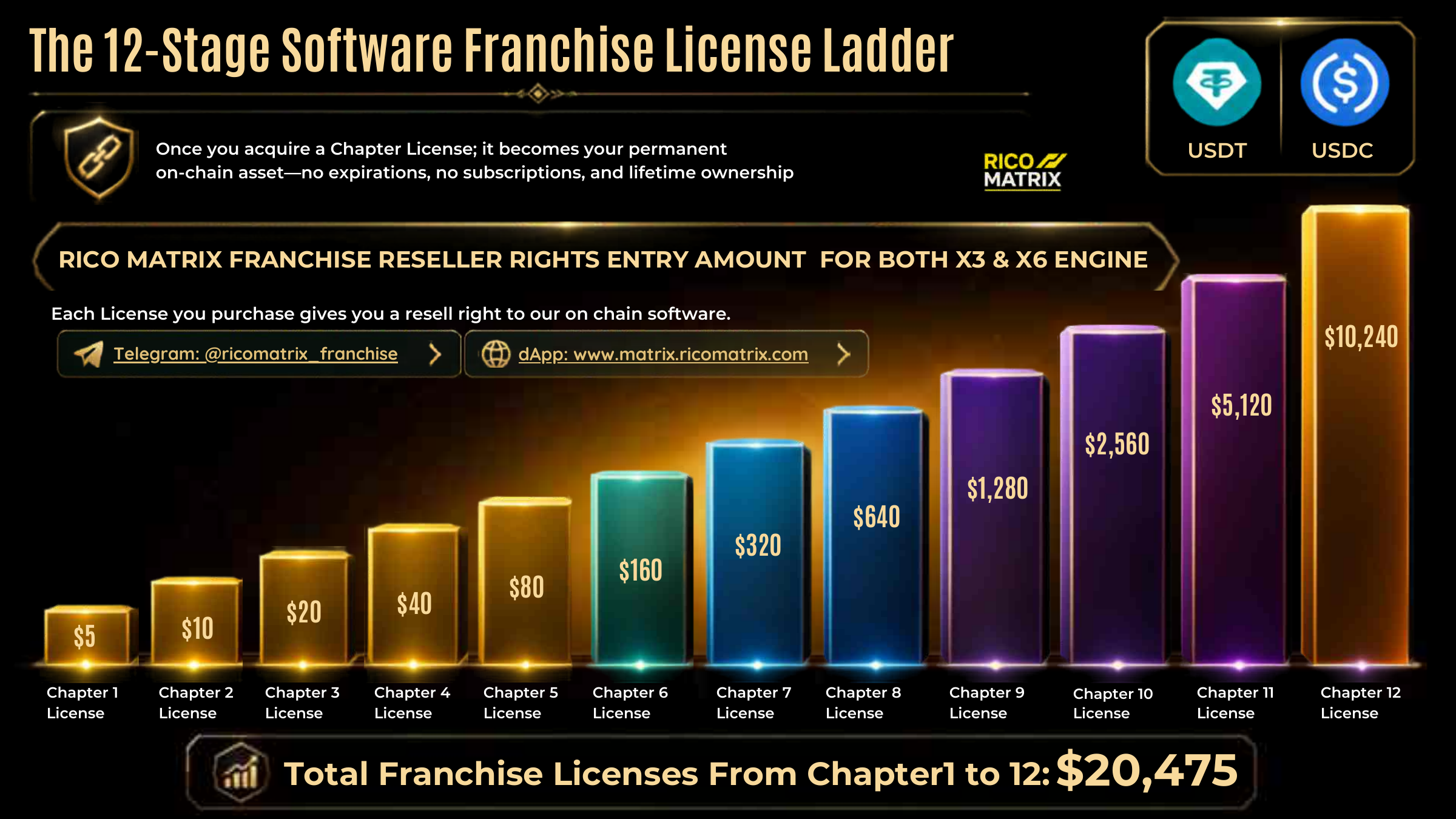 12-stage license ladder